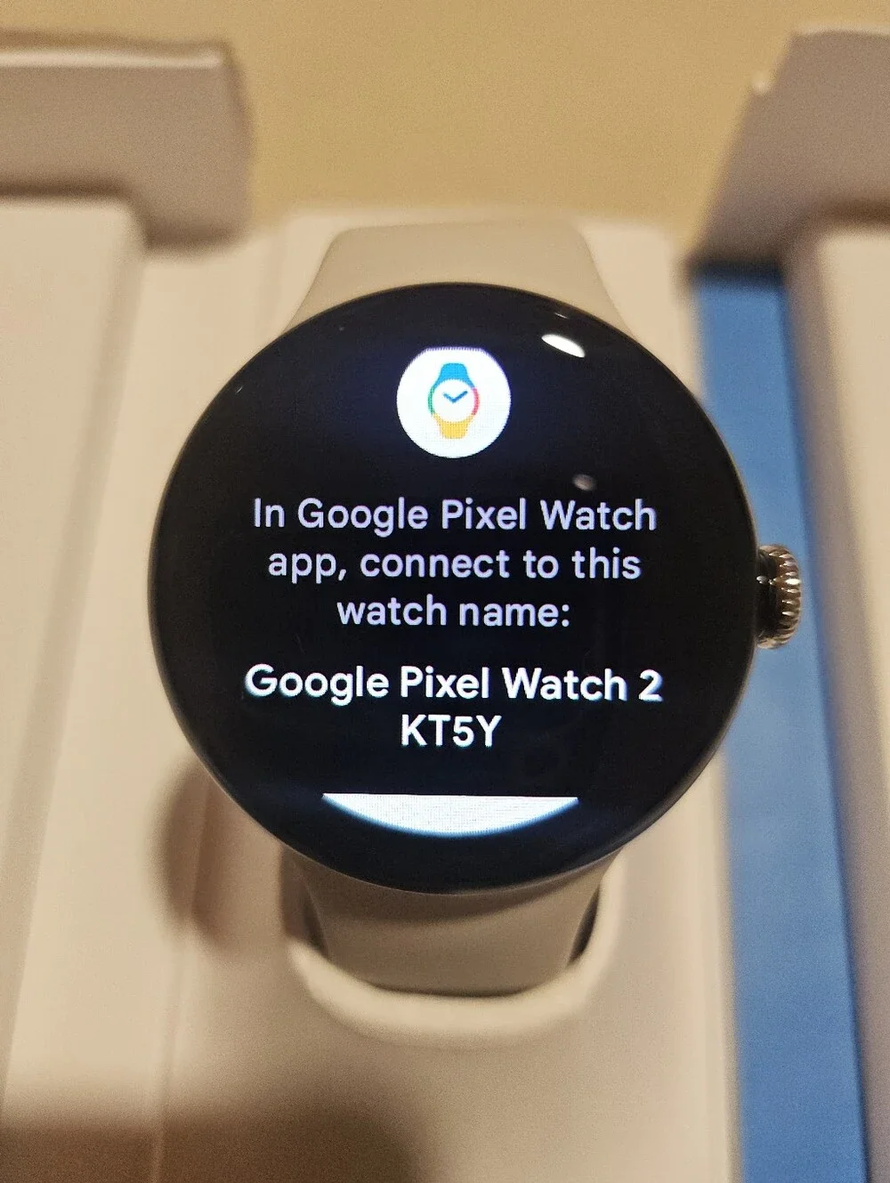 google Pixel Watch 2 — White Case with Black Display